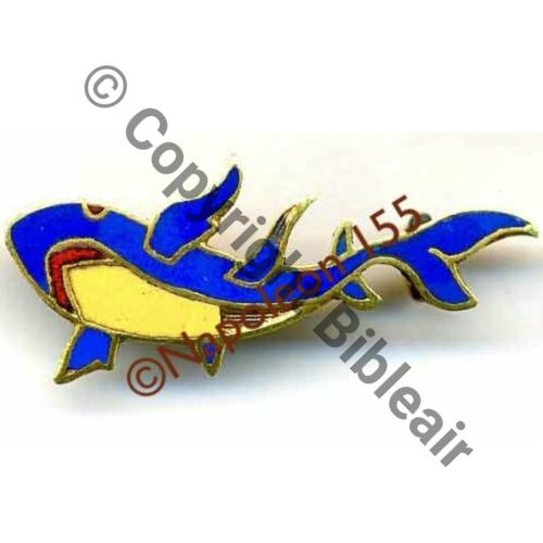 1936-3C1-MARINE 1951 A1122NH REQUIN VENTRE JAUNE 1eDrille 3C1 EC.2.8 LANGUEDOC  SM 2Anneaux Dos lisse irreg VENTRE EMAIL GF Src.STELLA 88Eur11.06 